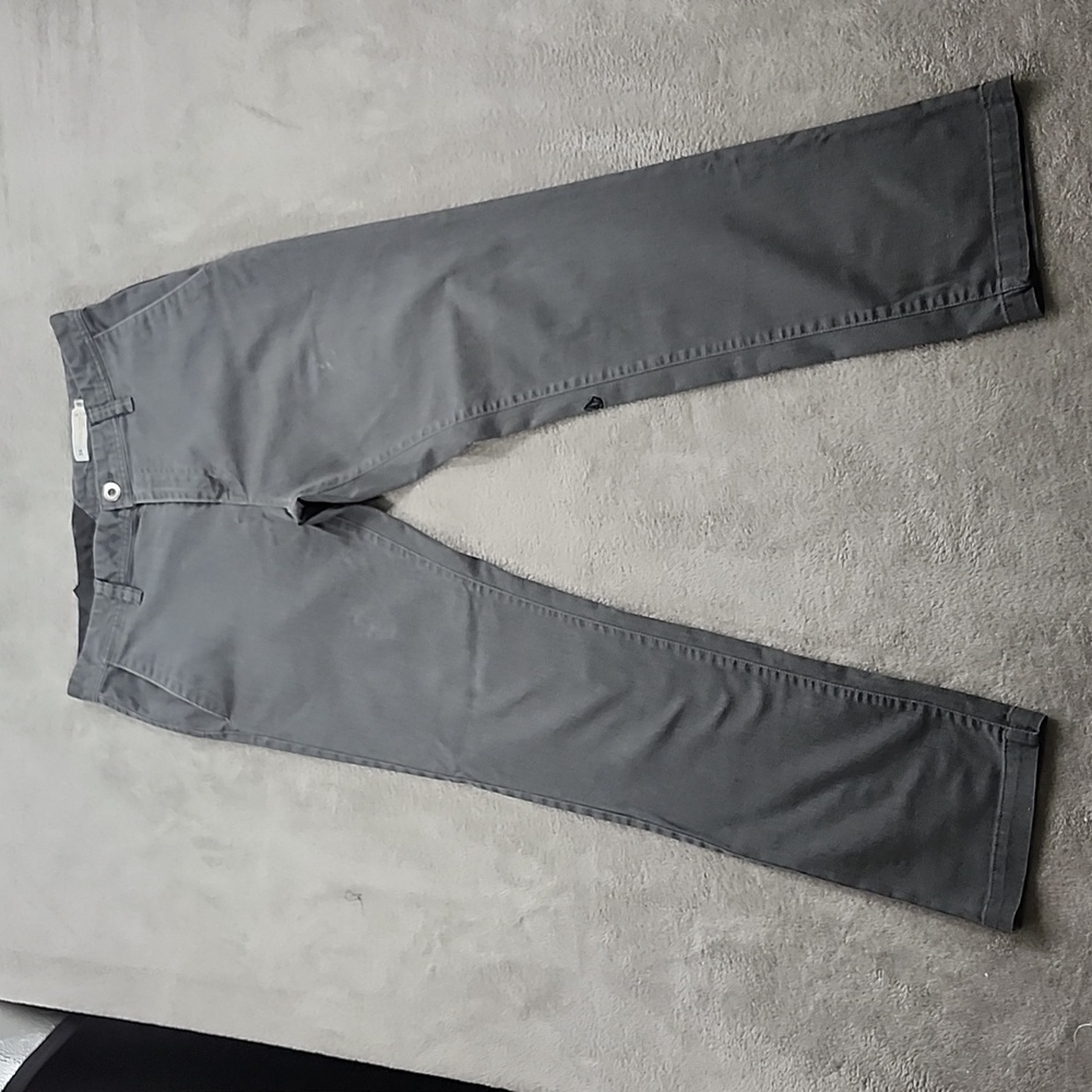 Volcom Pants Men's 34 Grey Chino Straight Leg Casual
